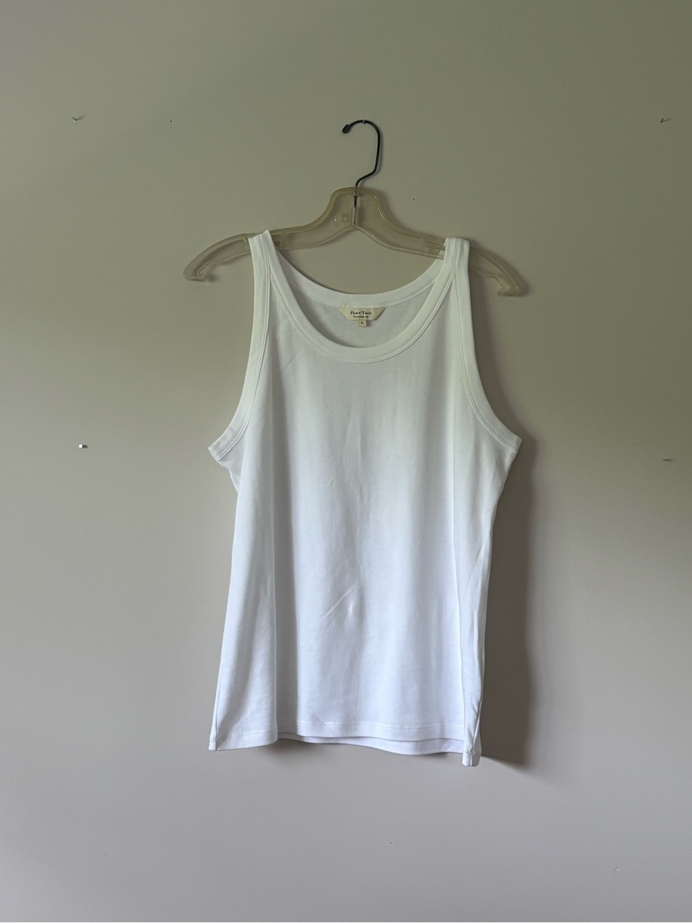 Part Two Copenhagen White Scoop Neck Tank Top - Size XL - Mint Condition